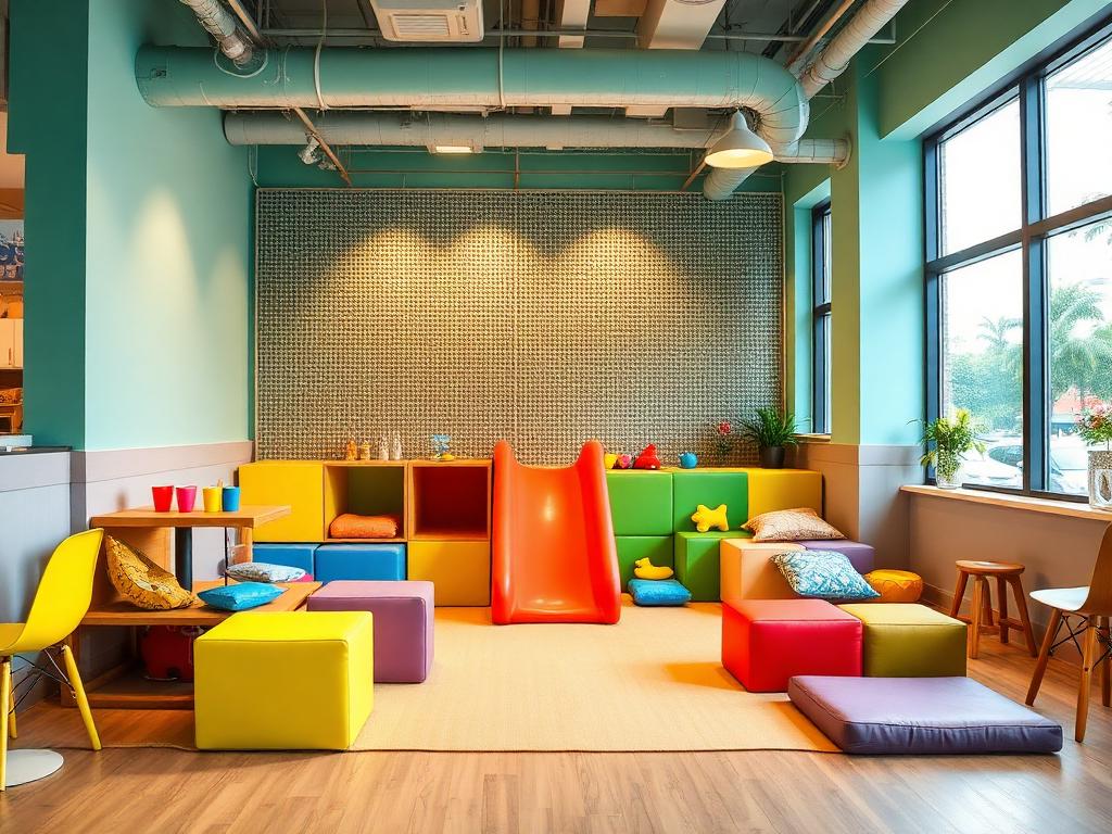 The kids play area